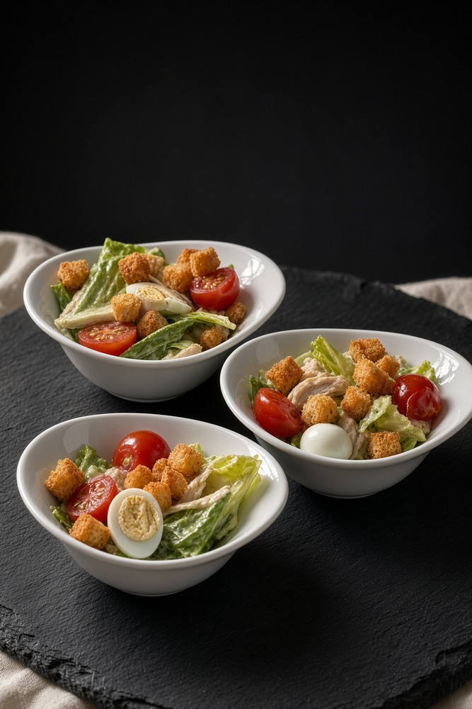 мини-салат Цезарь с курицей 